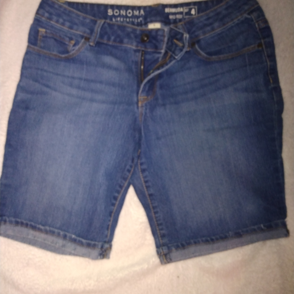 Sonoma Blue Bermuda Shorts Casual Denim Style